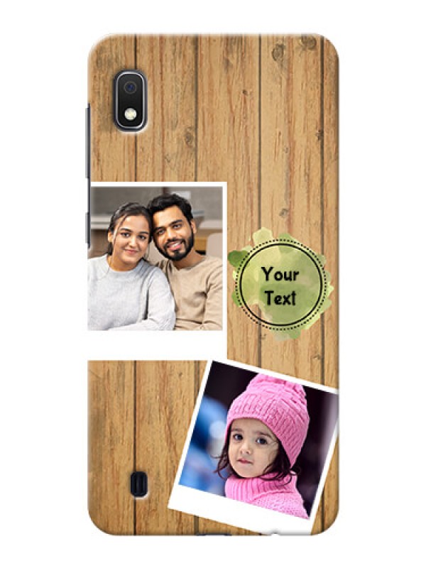 Custom Galaxy A10 Custom Mobile Phone Covers: Wooden Texture Design