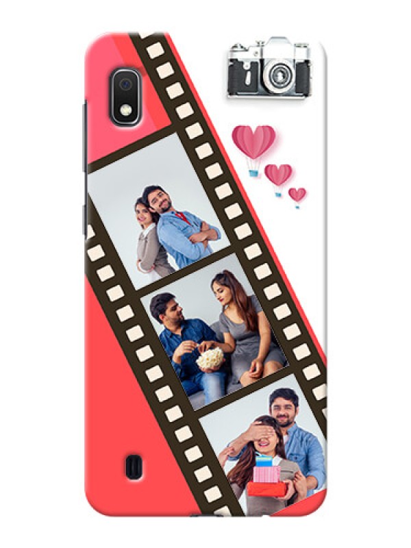 Custom Galaxy A10 custom phone covers: 3 Image Holder with Film Reel