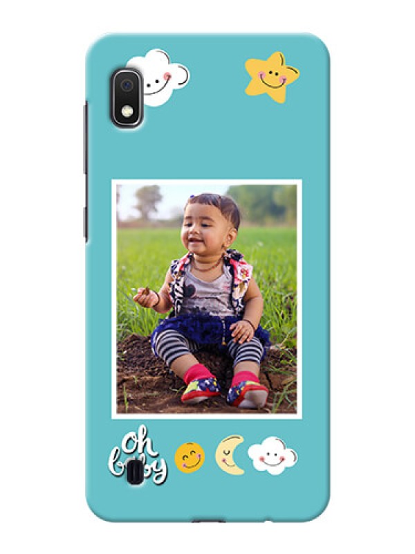 Custom Galaxy A10 Personalised Phone Cases: Smiley Kids Stars Design