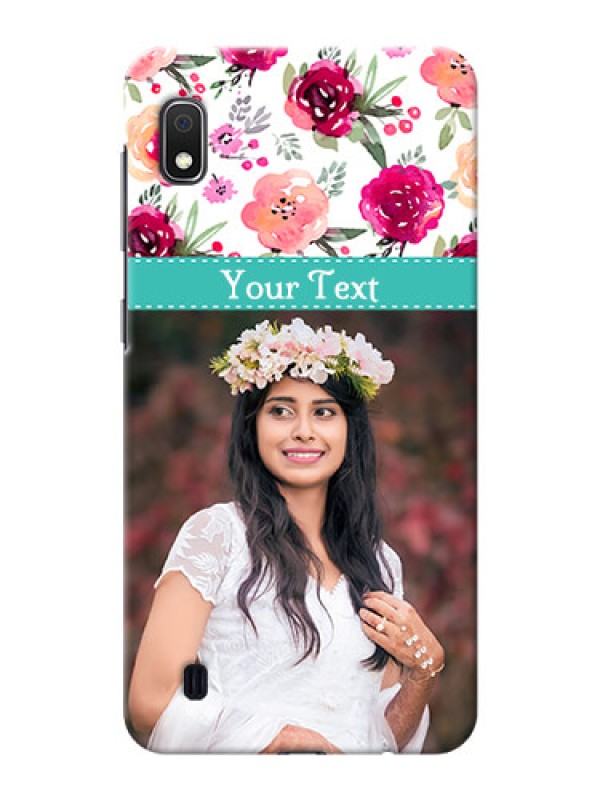 Custom Galaxy A10 Personalized Mobile Cases: Watercolor Floral Design
