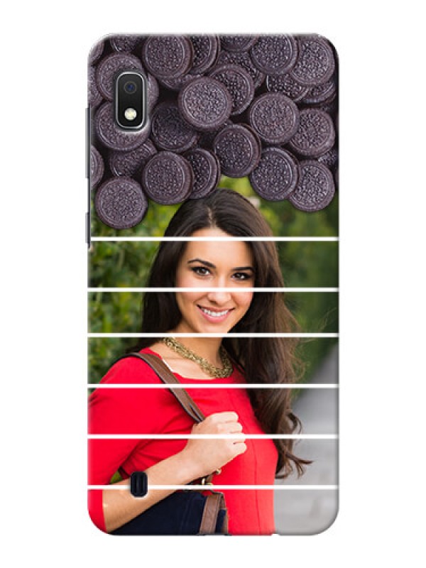 Custom Galaxy A10 Custom Mobile Covers with Oreo Biscuit Design