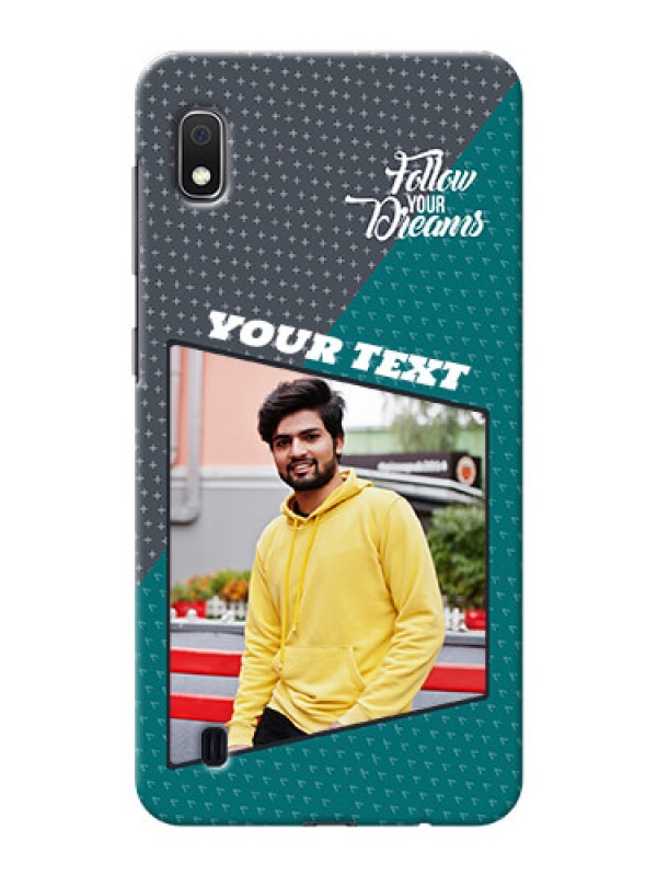 Custom Galaxy A10 Back Covers: Background Pattern Design with Quote