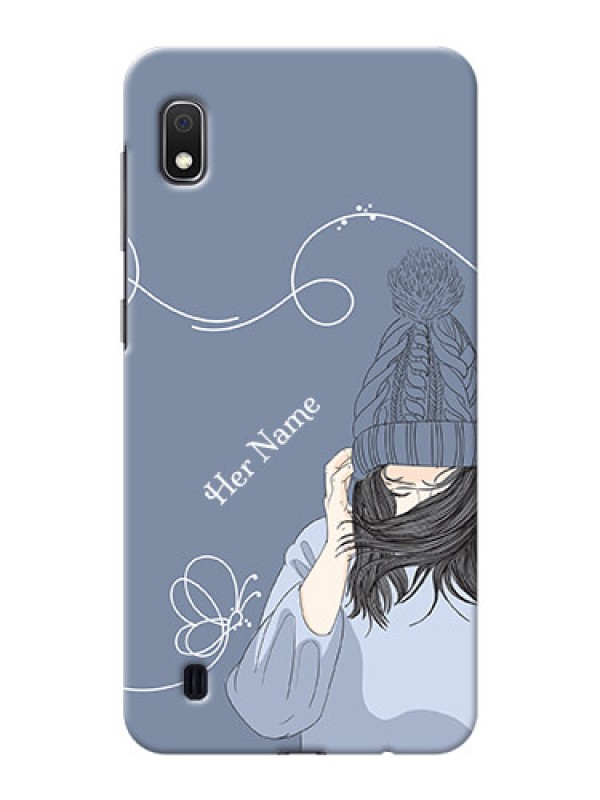 Custom Galaxy A10 Custom Mobile Case with Girl in winter outfit Design