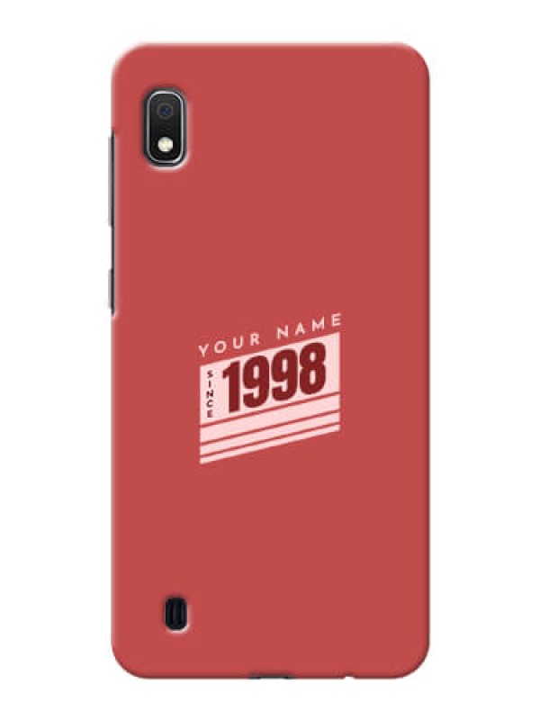 Custom Galaxy A10 Phone Back Covers: Red custom year of birth Design