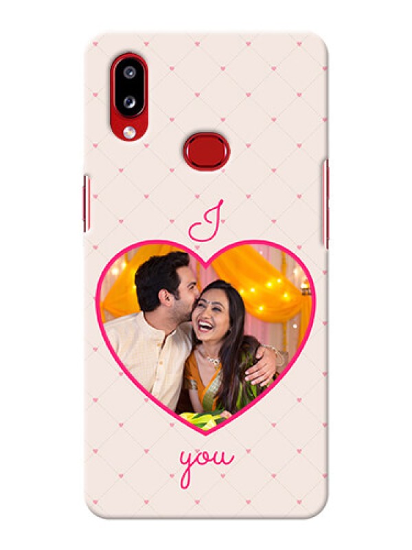 Custom Galaxy A10s Personalized Mobile Covers: Heart Shape Design