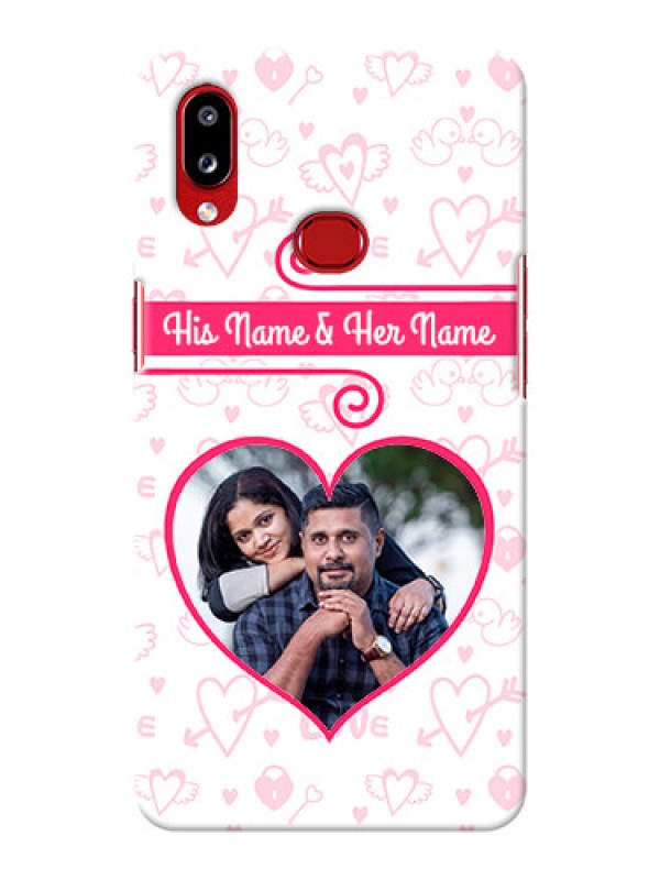 Custom Galaxy A10s Personalized Phone Cases: Heart Shape Love Design