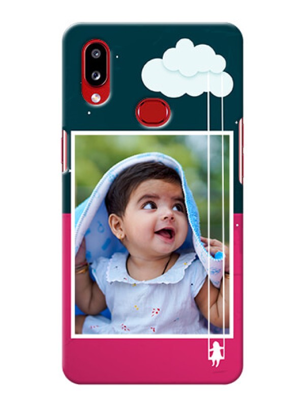 Custom Galaxy A10s custom phone covers: Cute Girl with Cloud Design