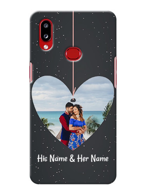 Custom Galaxy A10s custom phone cases: Hanging Heart Design