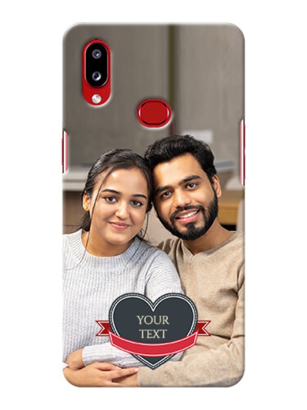 Custom Galaxy A10s mobile back covers online: Just Married Couple Design