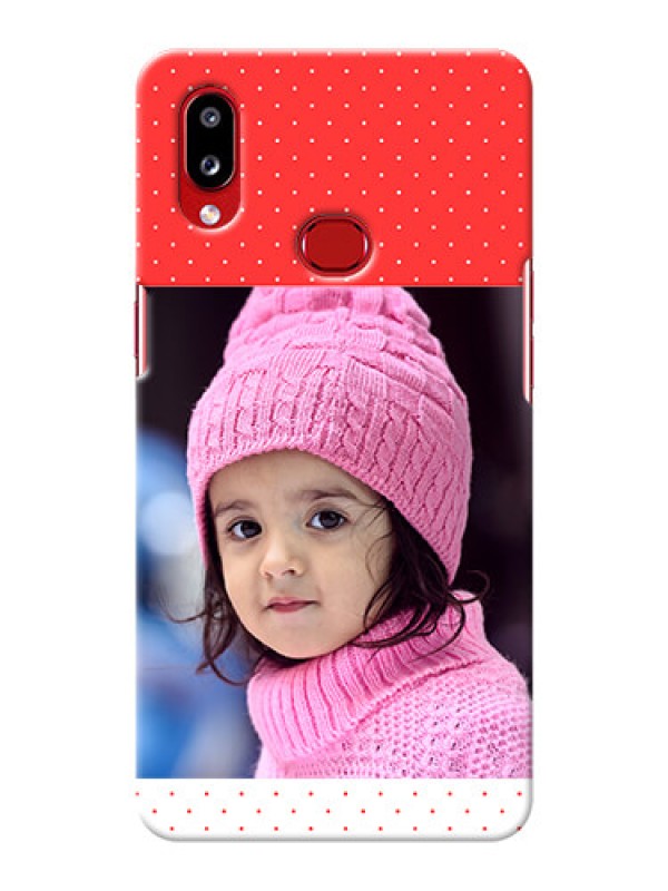 Custom Galaxy A10s personalised phone covers: Red Pattern Design