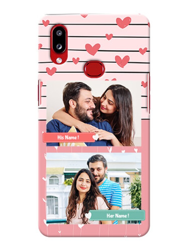 Custom Galaxy A10s custom mobile covers: Photo with Heart Design