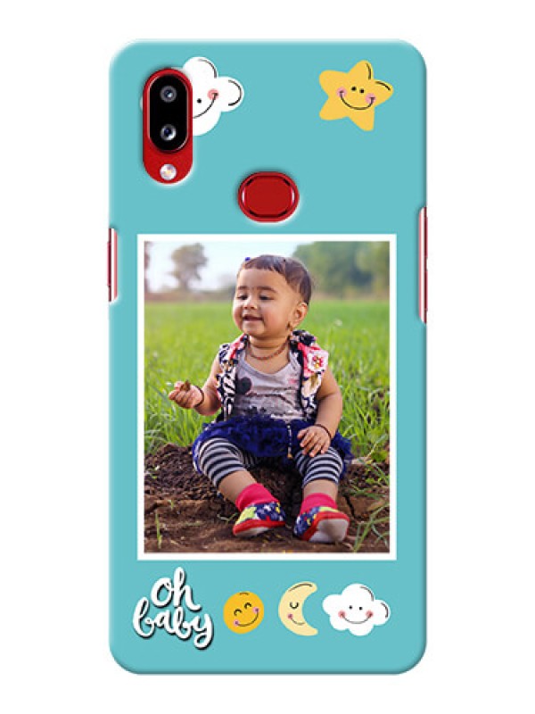 Custom Galaxy A10s Personalised Phone Cases: Smiley Kids Stars Design
