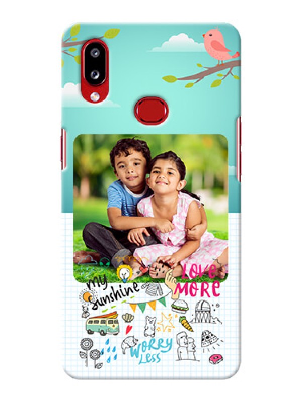 Custom Galaxy A10s phone cases online: Doodle love Design