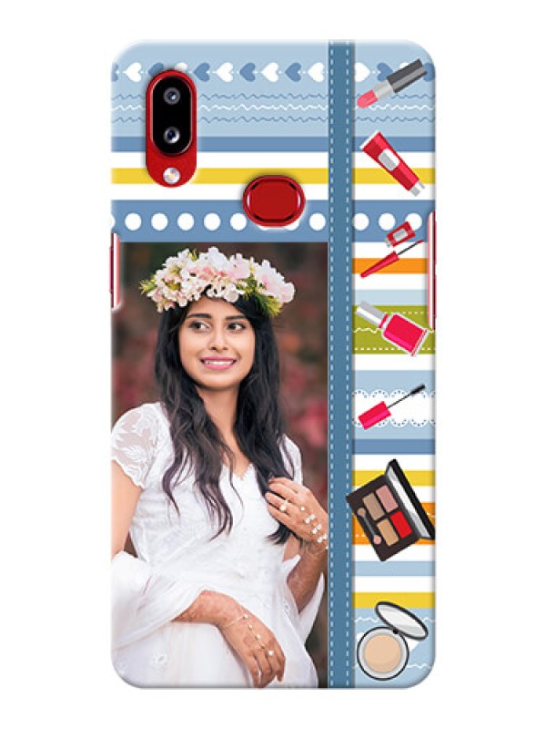 Custom Galaxy A10s Personalized Mobile Cases: Makeup Icons Design