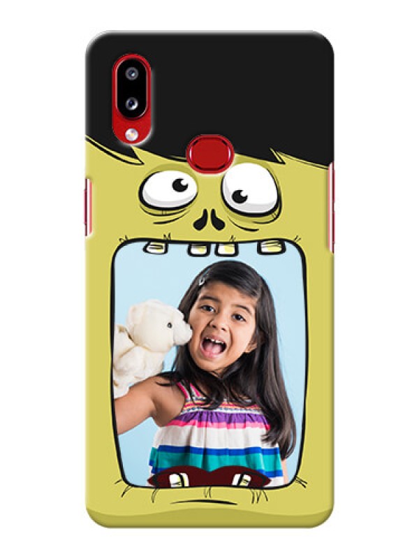 Custom Galaxy A10s Mobile Covers: Cartoon monster back case Design