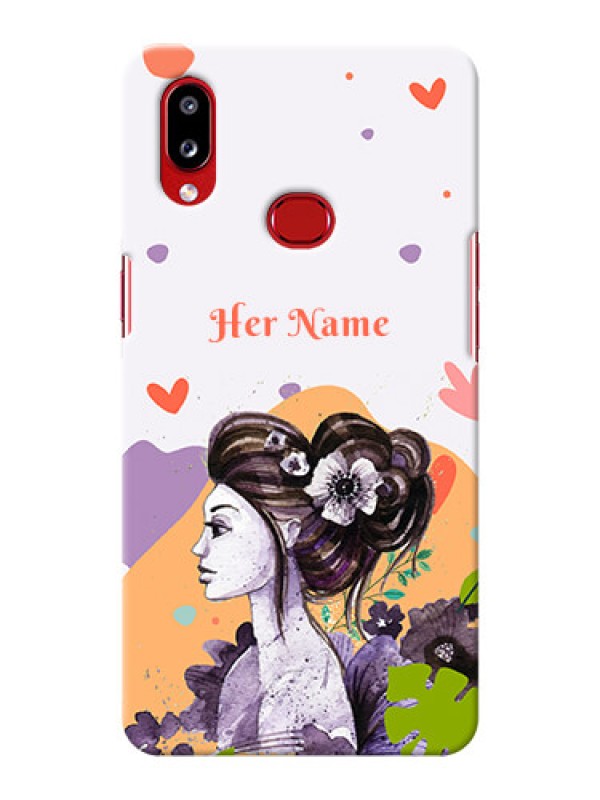 Custom Galaxy A10S Custom Mobile Case with Woman And Nature Design