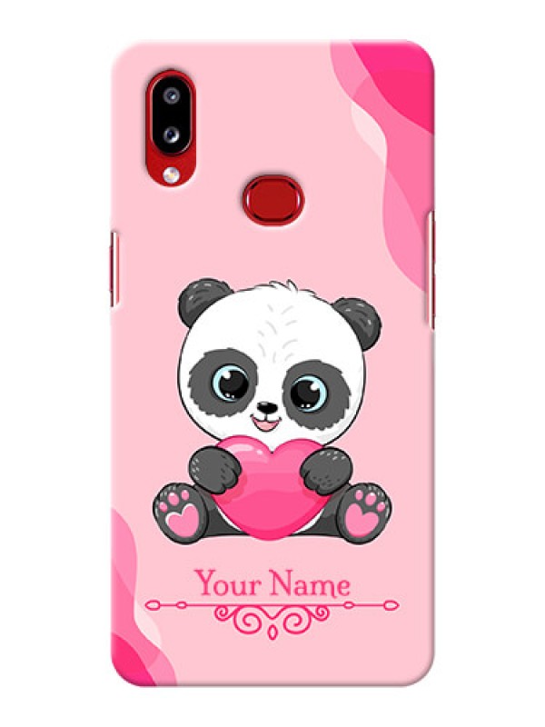 Custom Galaxy A10S Mobile Back Covers: Cute Panda Design