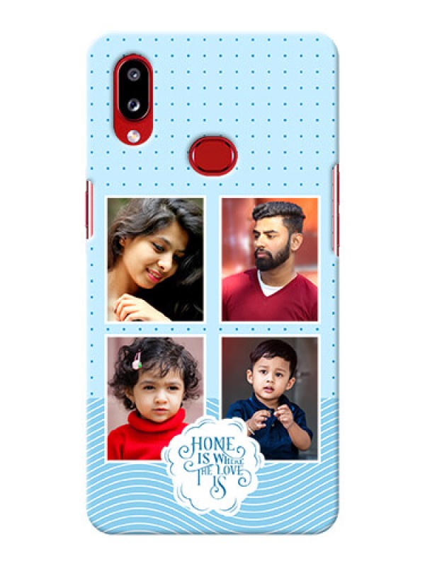 Custom Galaxy A10S Custom Phone Covers: Cute love quote with 4 pic upload Design