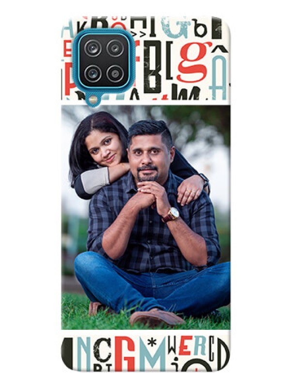 Custom Galaxy A12 custom mobile phone covers: Alphabet Design