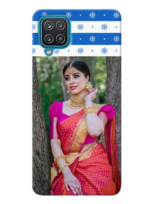 Custom Galaxy A12 custom mobile covers: Snow Pattern Design