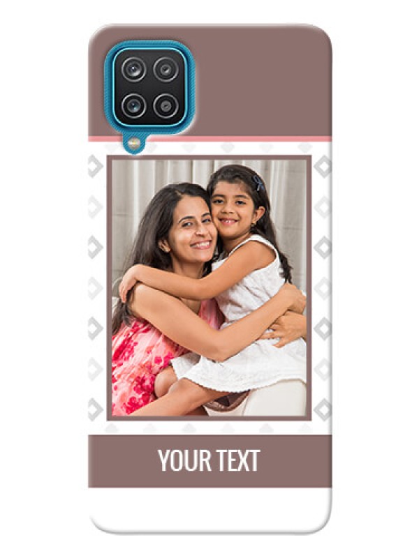 Custom Galaxy A12 custom back covers: Simple Diamond Design