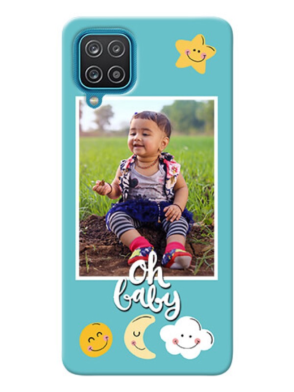Custom Galaxy A12 Personalised Phone Cases: Smiley Kids Stars Design