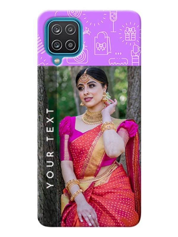 Custom Galaxy A12 Personalized Phone Cases: Birthday Icons Design