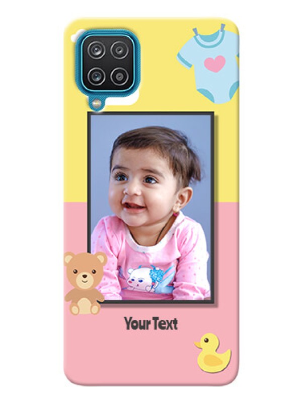 Custom Galaxy A12 Back Covers: Kids 2 Color Design