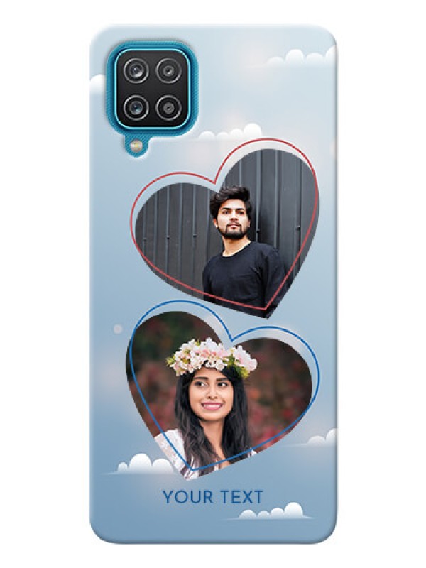 Custom Galaxy A12 Phone Cases: Blue Color Couple Design 