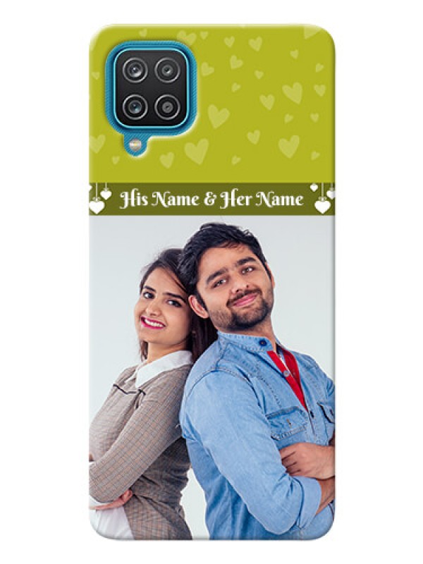 Custom Galaxy A12 custom mobile covers: You & Me Heart Design