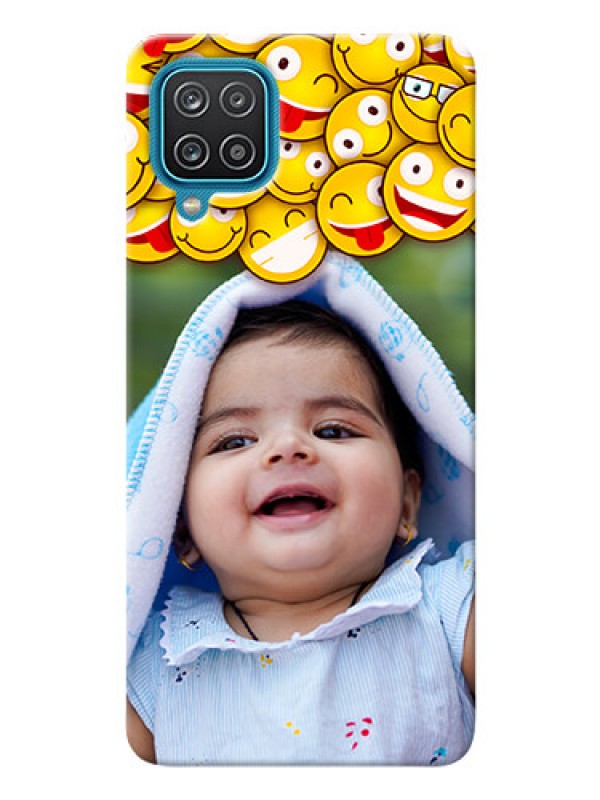Custom Galaxy A12 Custom Phone Cases with Smiley Emoji Design