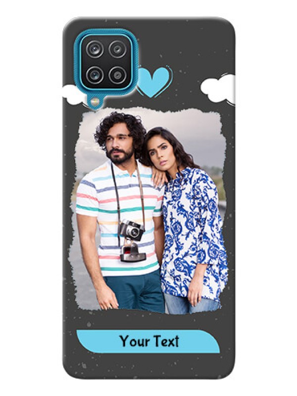 Custom Galaxy A12 Mobile Back Covers: splashes with love doodles Design