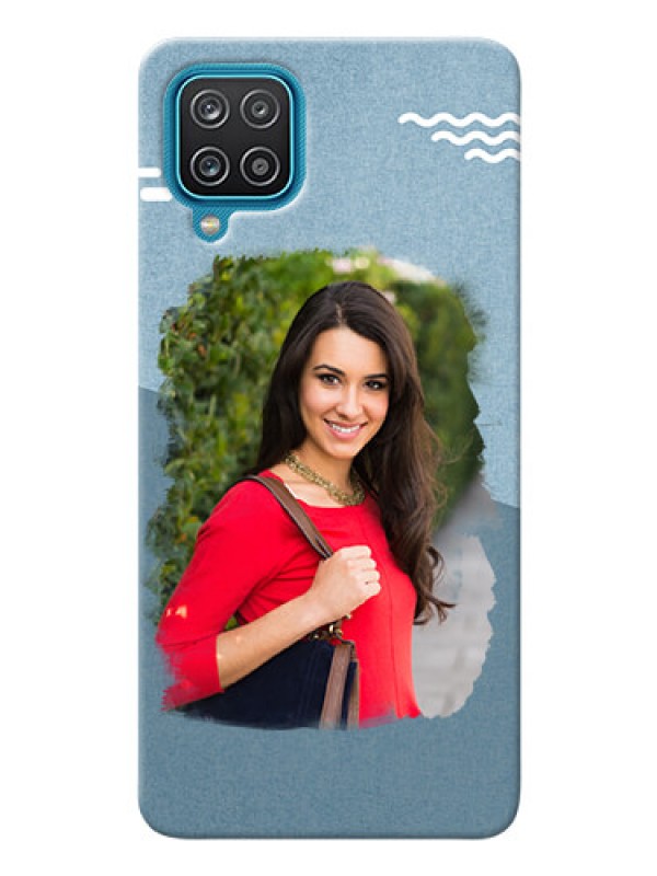 Custom Galaxy A12 custom mobile phone covers: Grunge Line Art Design