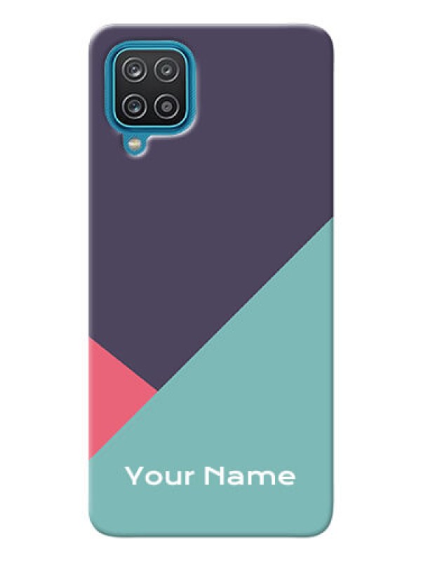 Custom Galaxy A12 Custom Phone Cases: Tri  Color abstract Design
