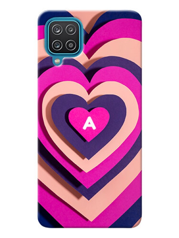 Custom Galaxy A12 Custom Mobile Case with Cute Heart Pattern Design