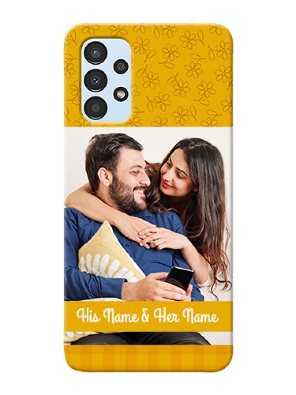 Custom Galaxy A13 mobile phone covers: Yellow Floral Design