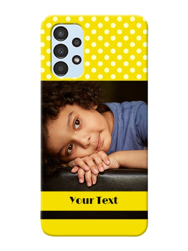Custom Galaxy A13 Custom Mobile Covers: Bright Yellow Case Design