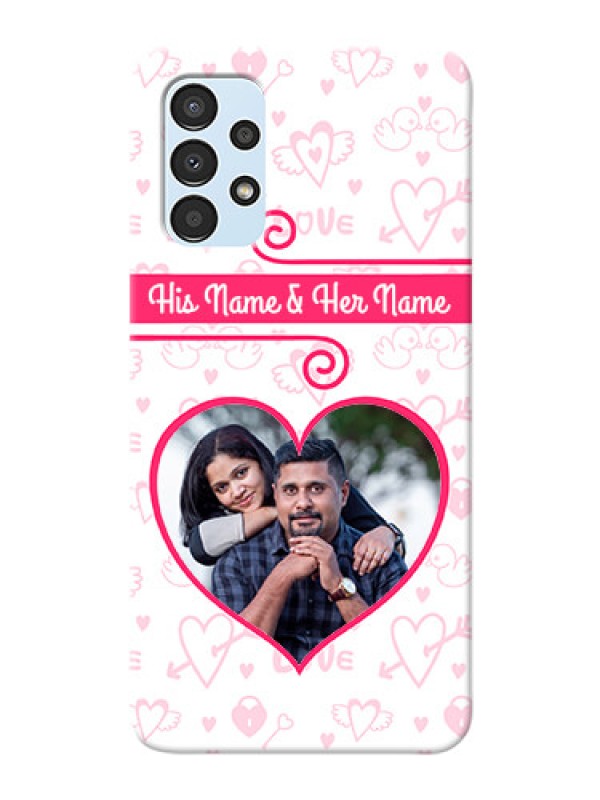 Custom Galaxy A13 Personalized Phone Cases: Heart Shape Love Design