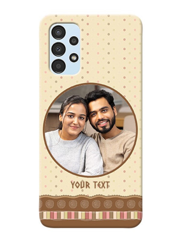 Custom Galaxy A13 Mobile Cases: Brown Dotted Mobile Case Design