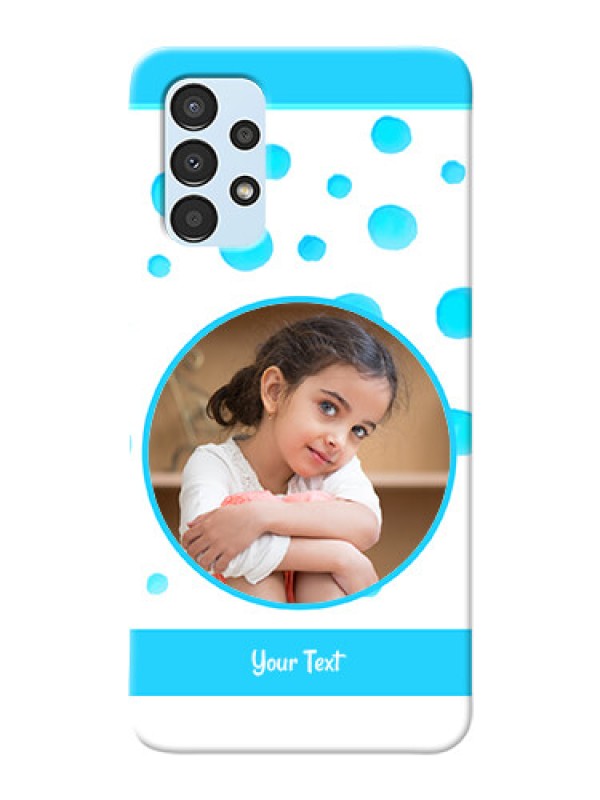 Custom Galaxy A13 Custom Phone Covers: Blue Bubbles Pattern Design