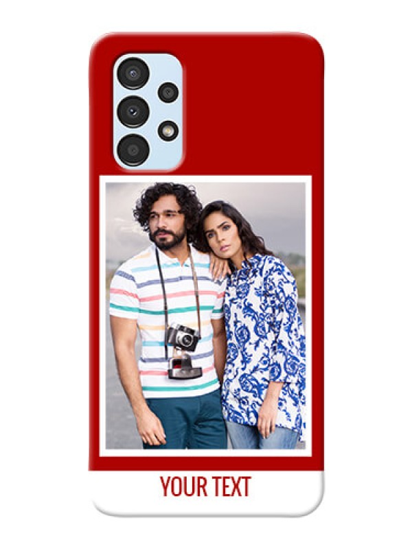 Custom Galaxy A13 mobile phone covers: Simple Red Color Design