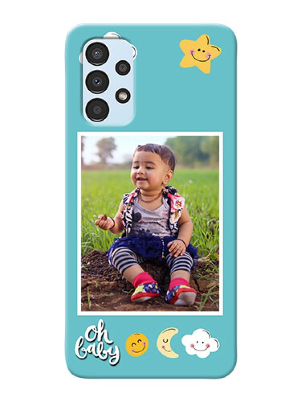 Custom Galaxy A13 Personalised Phone Cases: Smiley Kids Stars Design