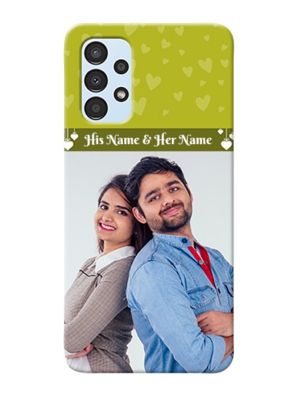 Custom Galaxy A13 custom mobile covers: You & Me Heart Design