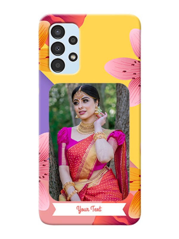 Custom Galaxy A13 Mobile Covers: 3 Image With Vintage Floral Design