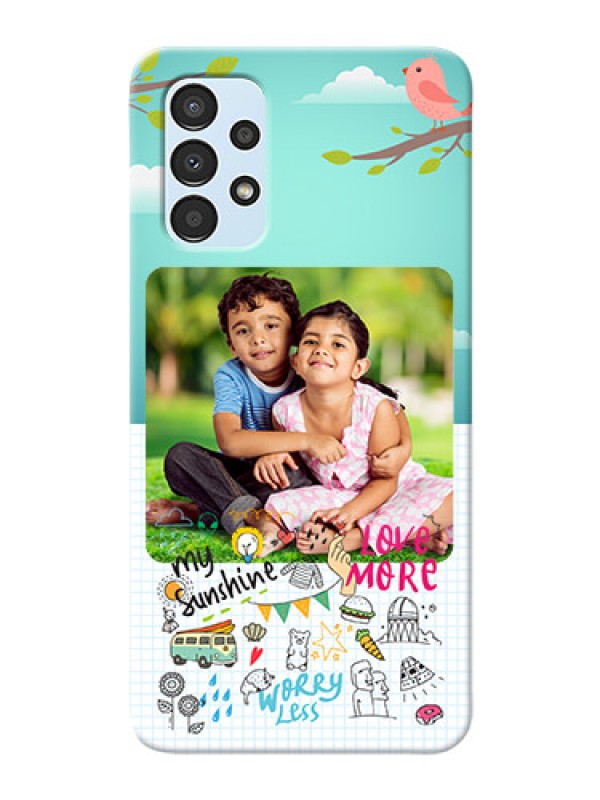 Custom Galaxy A13 phone cases online: Doodle love Design