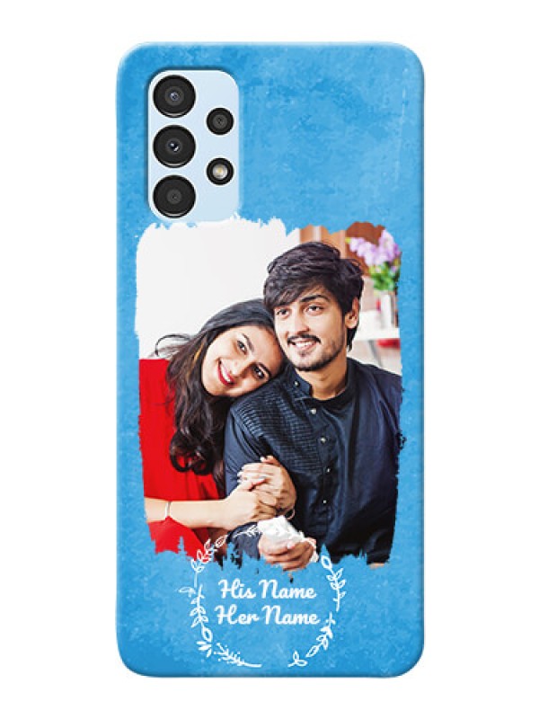 Custom Galaxy A13 custom mobile cases: Blue Color Vintage Design