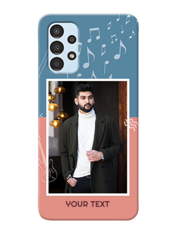 Custom Galaxy A13 Phone Back Covers with Color Musical Note Design