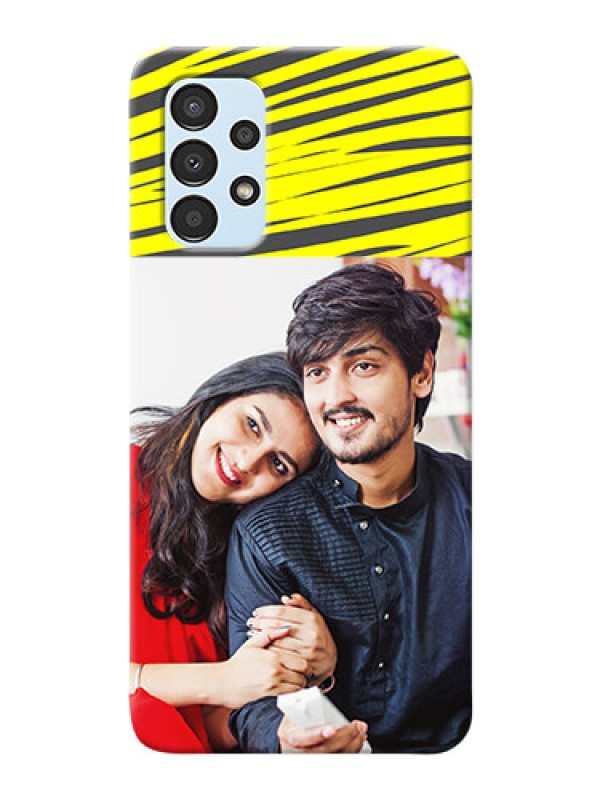 Custom Galaxy A13 Personalised mobile covers: Yellow Abstract Design