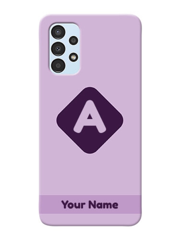 Custom Galaxy A13 Custom Mobile Case with Custom Letter in curved badge  Design