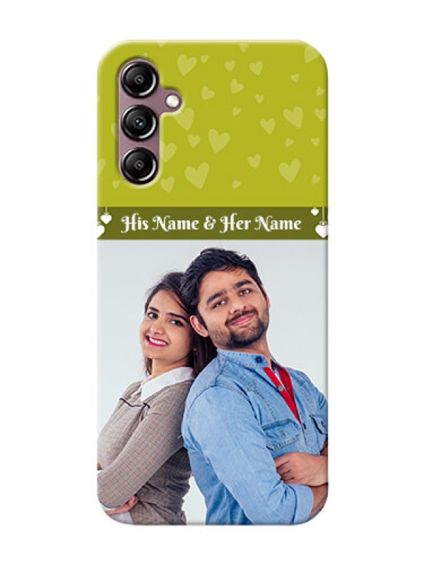 Custom Galaxy A14 4G custom mobile covers: You & Me Heart Design